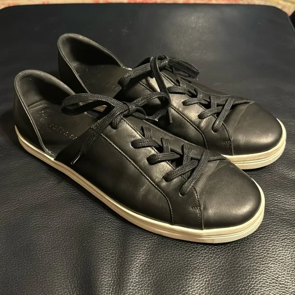 Freda Salvador Eda D’Orsay black leather sneakers - Picture 1 of 15